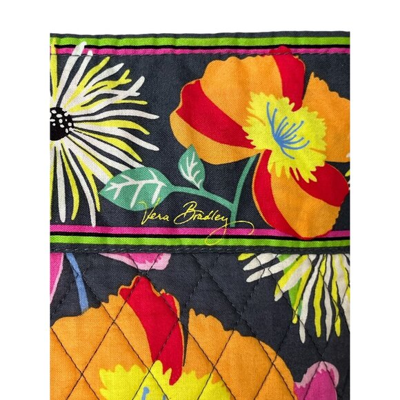 Vera Bradley Jazzy Blooms Quilted Large Tote Bag Colorful Floral & Dual Handles - Picture 6 of 14